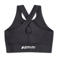 AW25 Bonini ASPIRE Black Crop Sport Top
