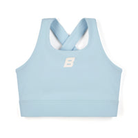 AW25 Bonini ASPIRE Blue & White Logo Crop Sport Top