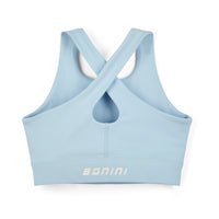 AW25 Bonini ASPIRE Blue & White Logo Crop Sport Top
