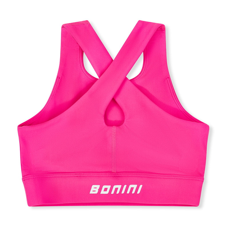 Bonini ASPIRE Hot Pink Crop Sport Top