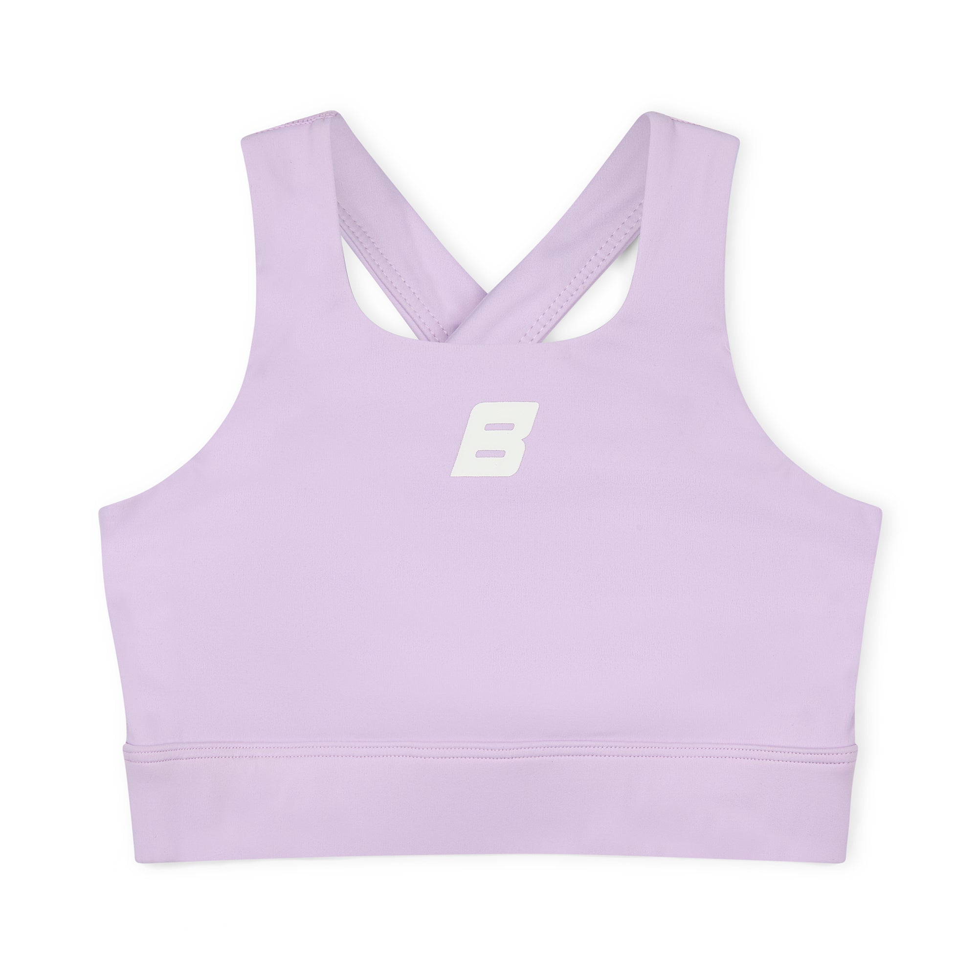 SS26 Bonini ASPIRE Lilac & White Logo Crop Sport Top – Theodore
