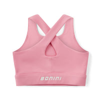 AW25 Bonini ASPIRE Pink & White Logo Crop Sport Top