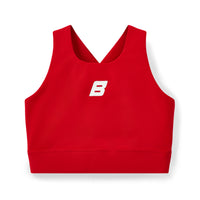 AW25 Bonini ASPIRE Red & White Logo Crop Sport Top