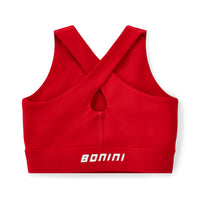 AW25 Bonini ASPIRE Red & White Logo Crop Sport Top