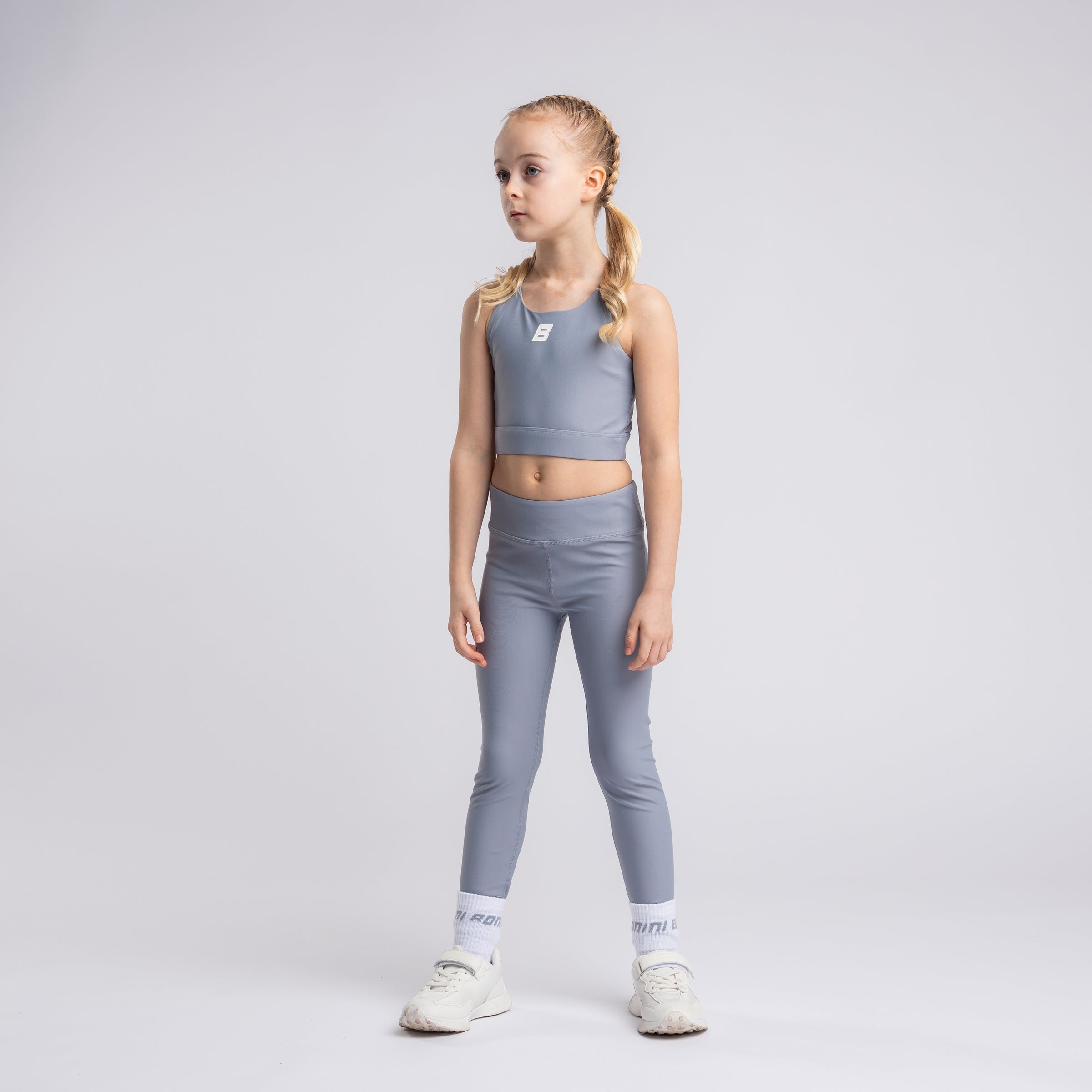 Bonini ASPIRE Grey Crop Sport Top