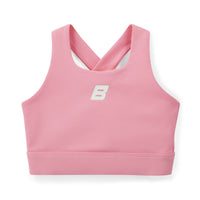 AW25 Bonini ASPIRE Pink & White Logo Crop Sport Top