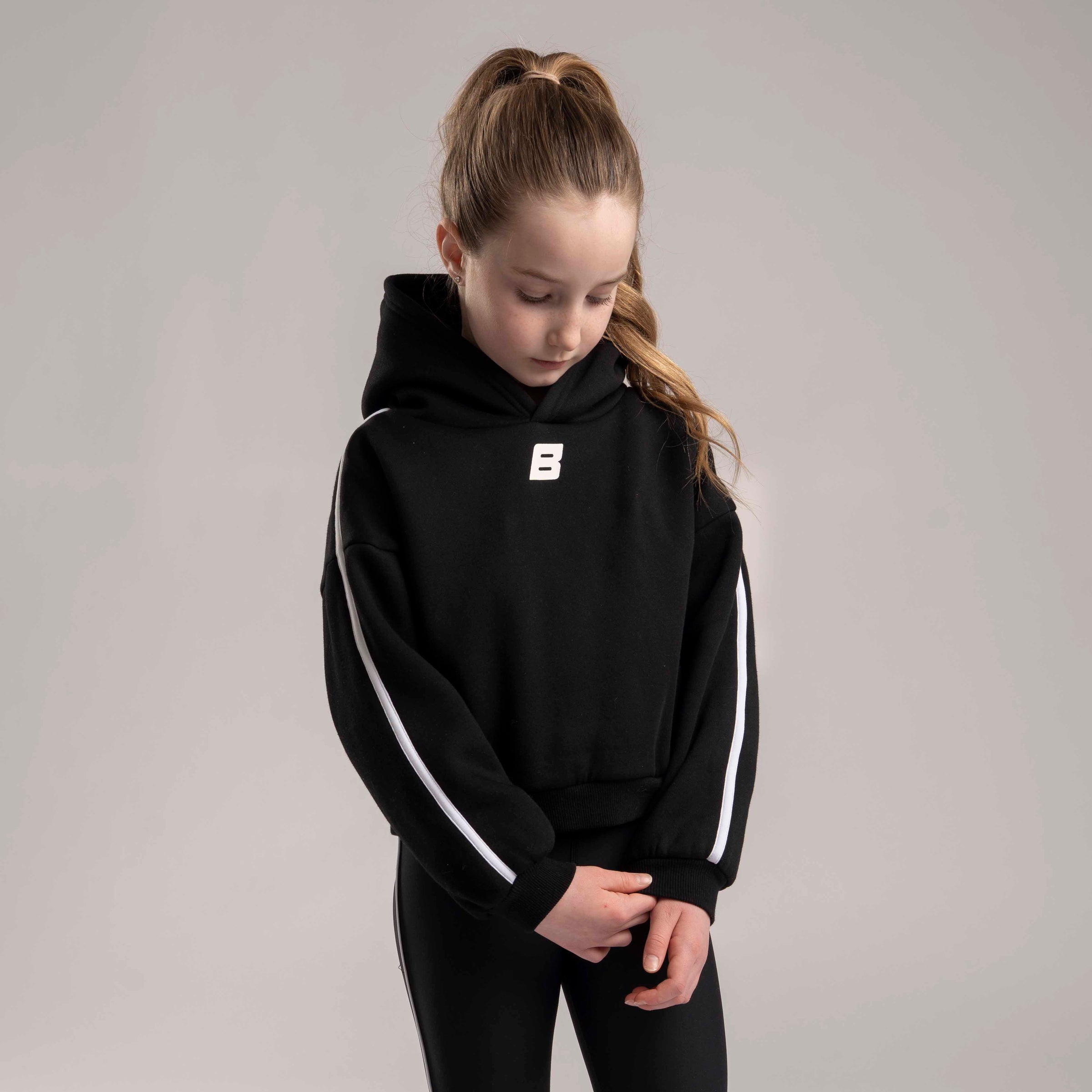 Bonini Girls REVIVE Black Oversized Hoody