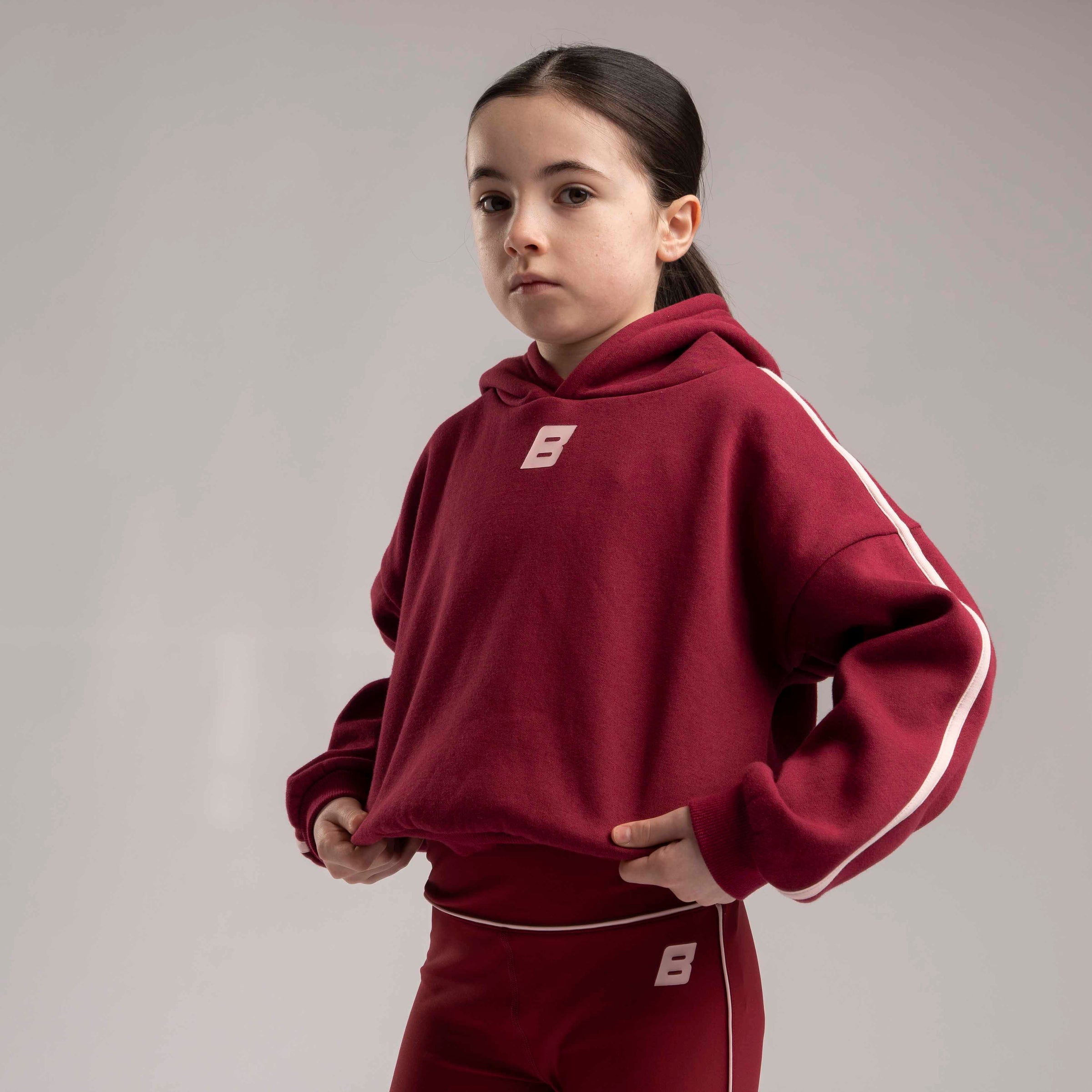 Bonini Girls REVIVE Burgundy Oversized Hoody
