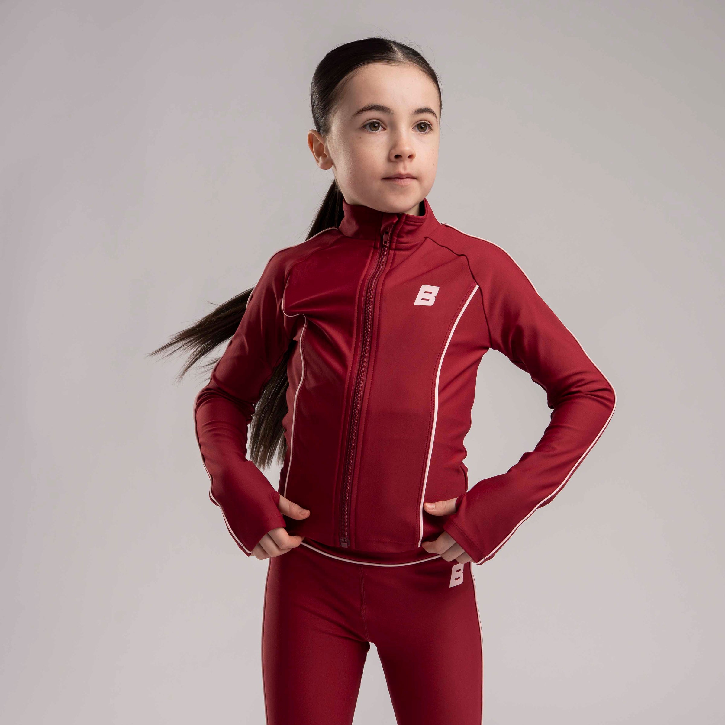Bonini Girls REVIVE Burgundy Sport Zipper Jacket