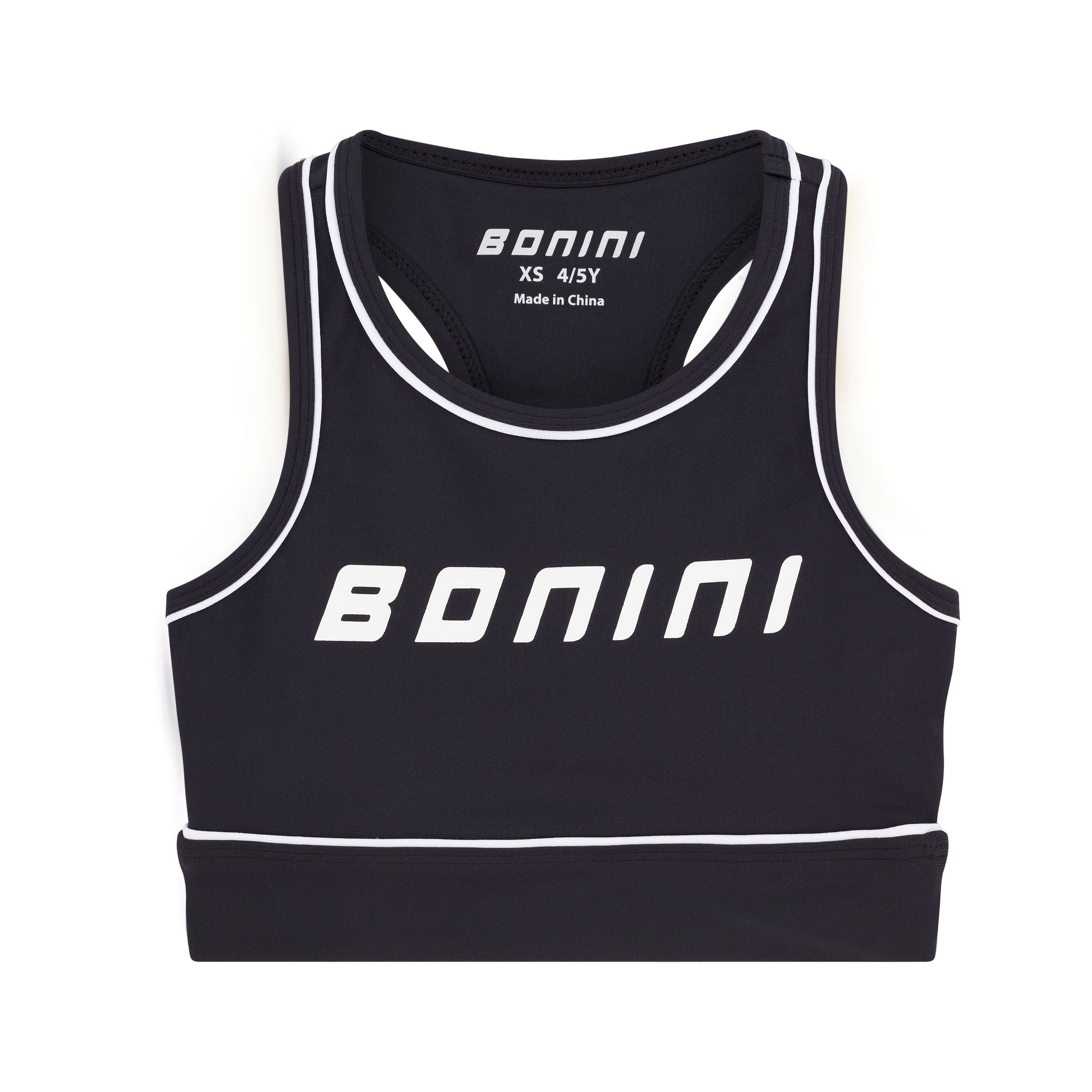 Bonini Girls REVIVE Black Sport Crop Top