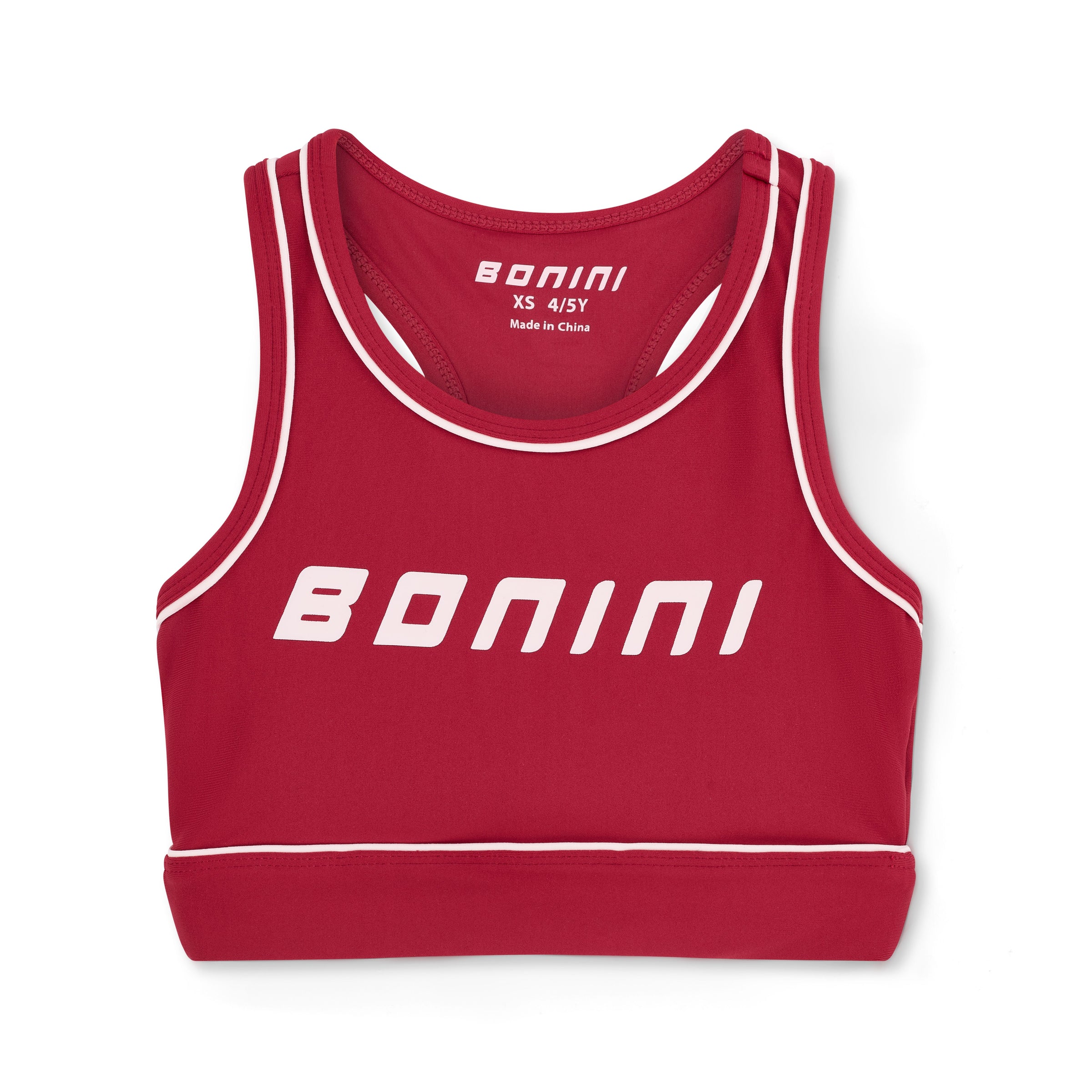 Bonini Girls REVIVE Burgundy Sport Crop Top