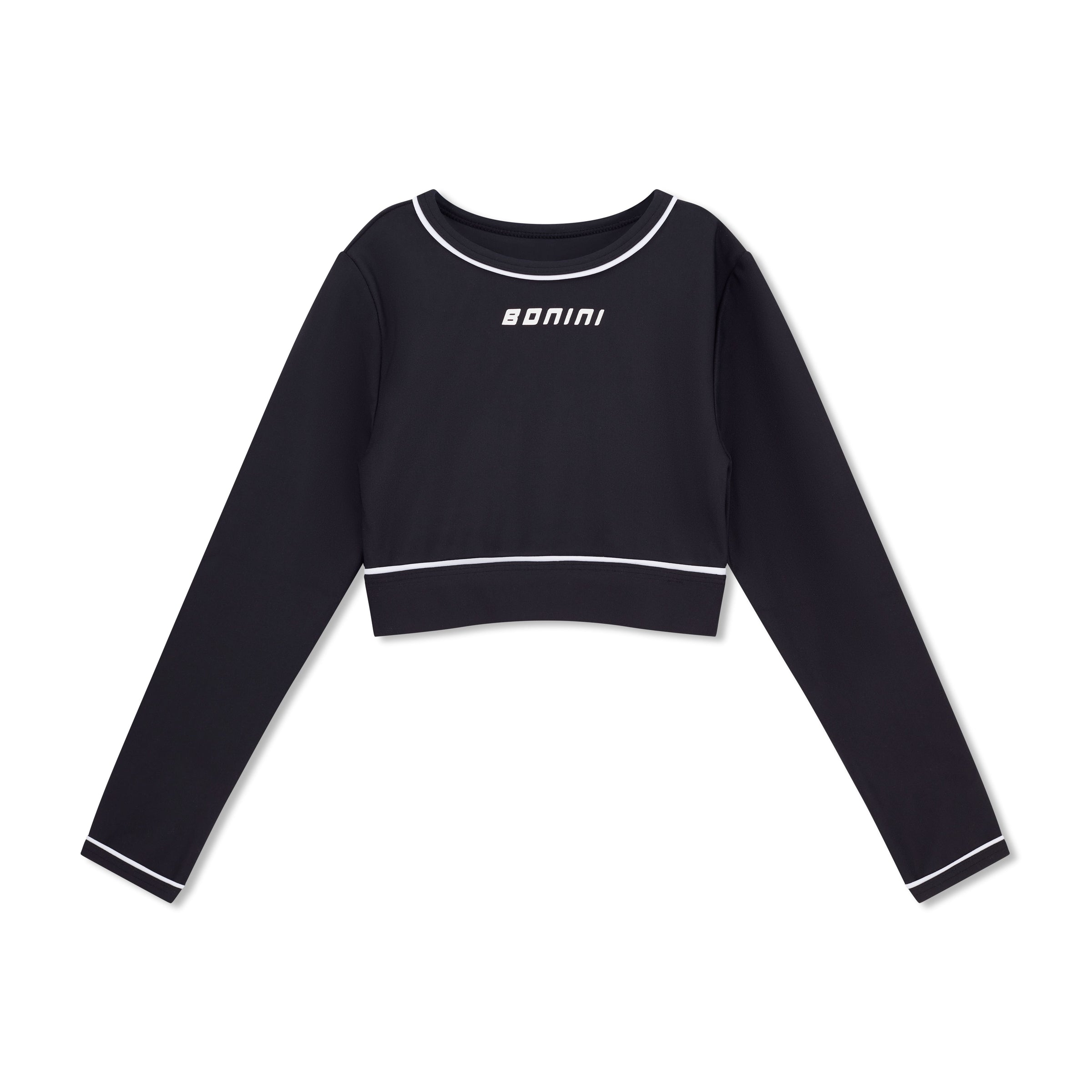 Bonini Girls REVIVE Black Long Sleeve Sport Top