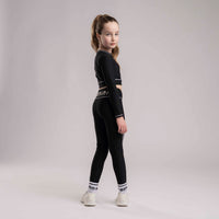 Bonini Girls REVIVE Black Long Sleeve Sport Top