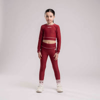 Bonini Girls REVIVE Burgundy Sport Leggings