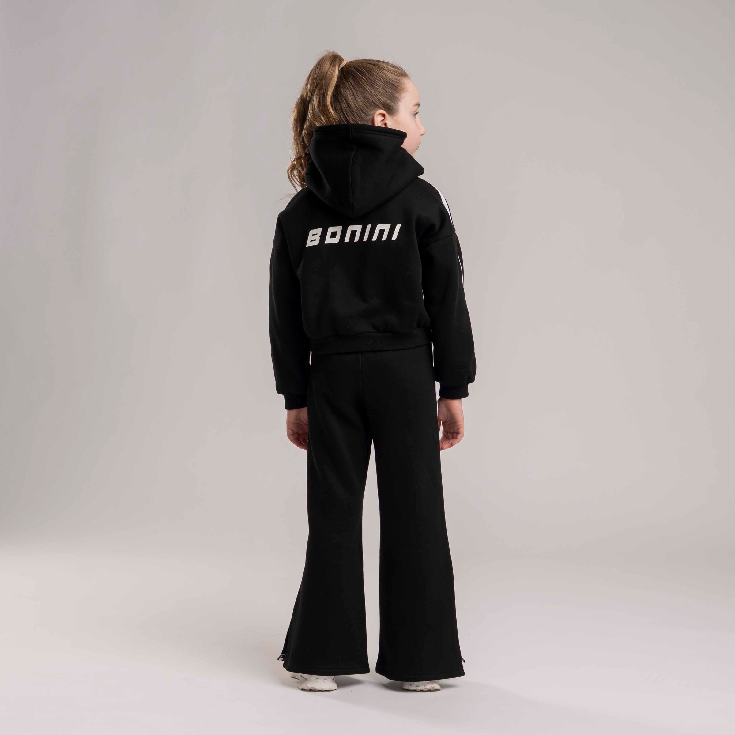 Bonini Girls REVIVE Black Wide Leg Joggers