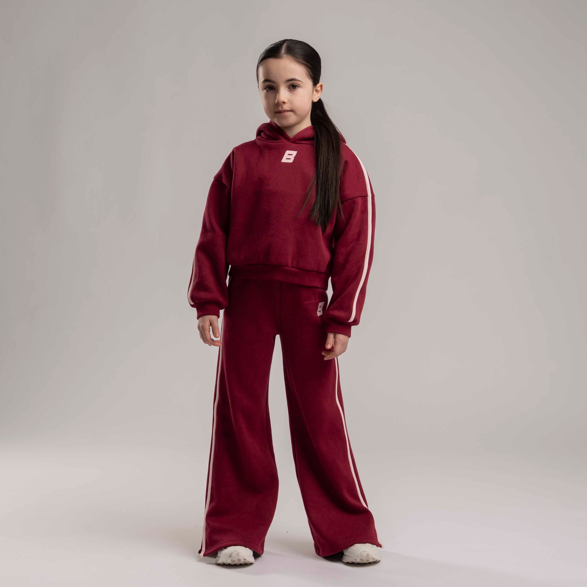 Bonini Girls REVIVE Burgundy Wide Leg Joggers