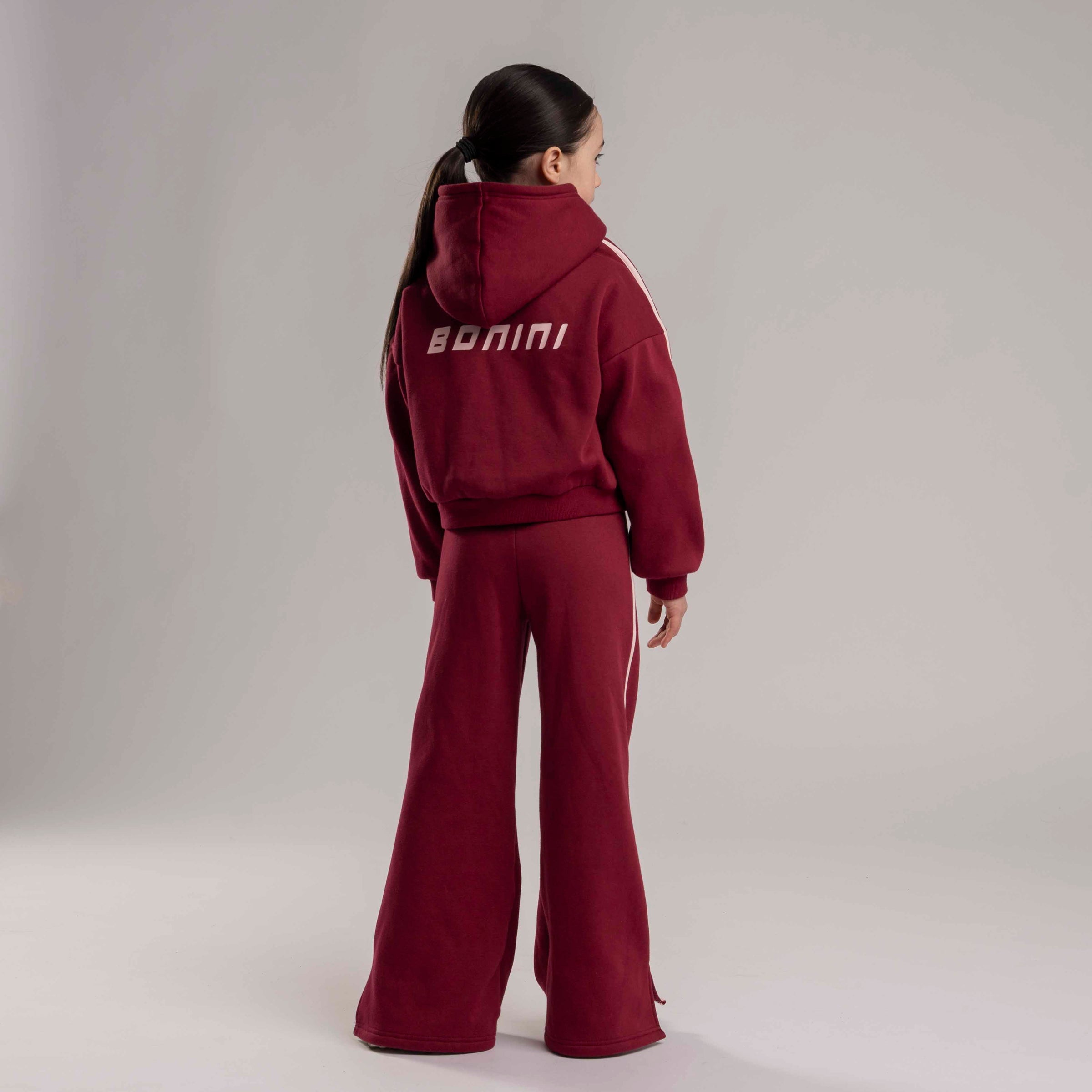 Bonini Girls REVIVE Burgundy Wide Leg Joggers