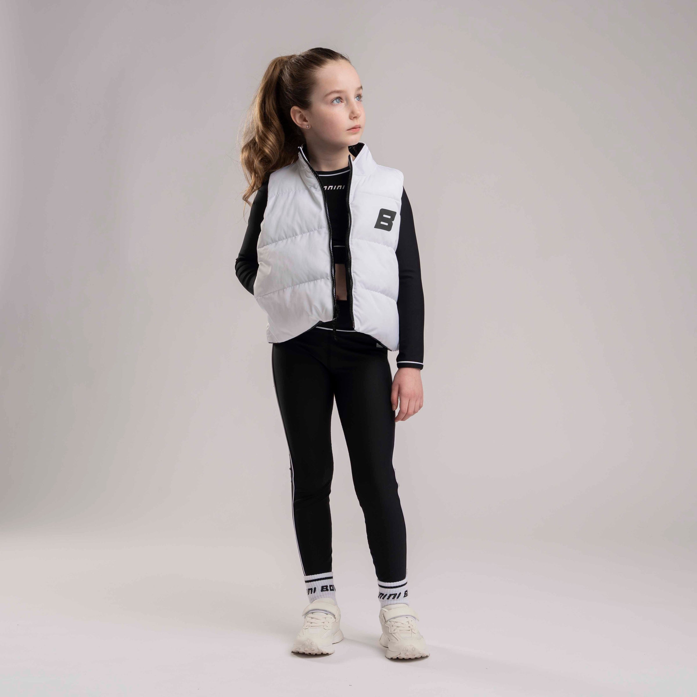 Bonini Girls REVIVE Black & White Reversible Gilet