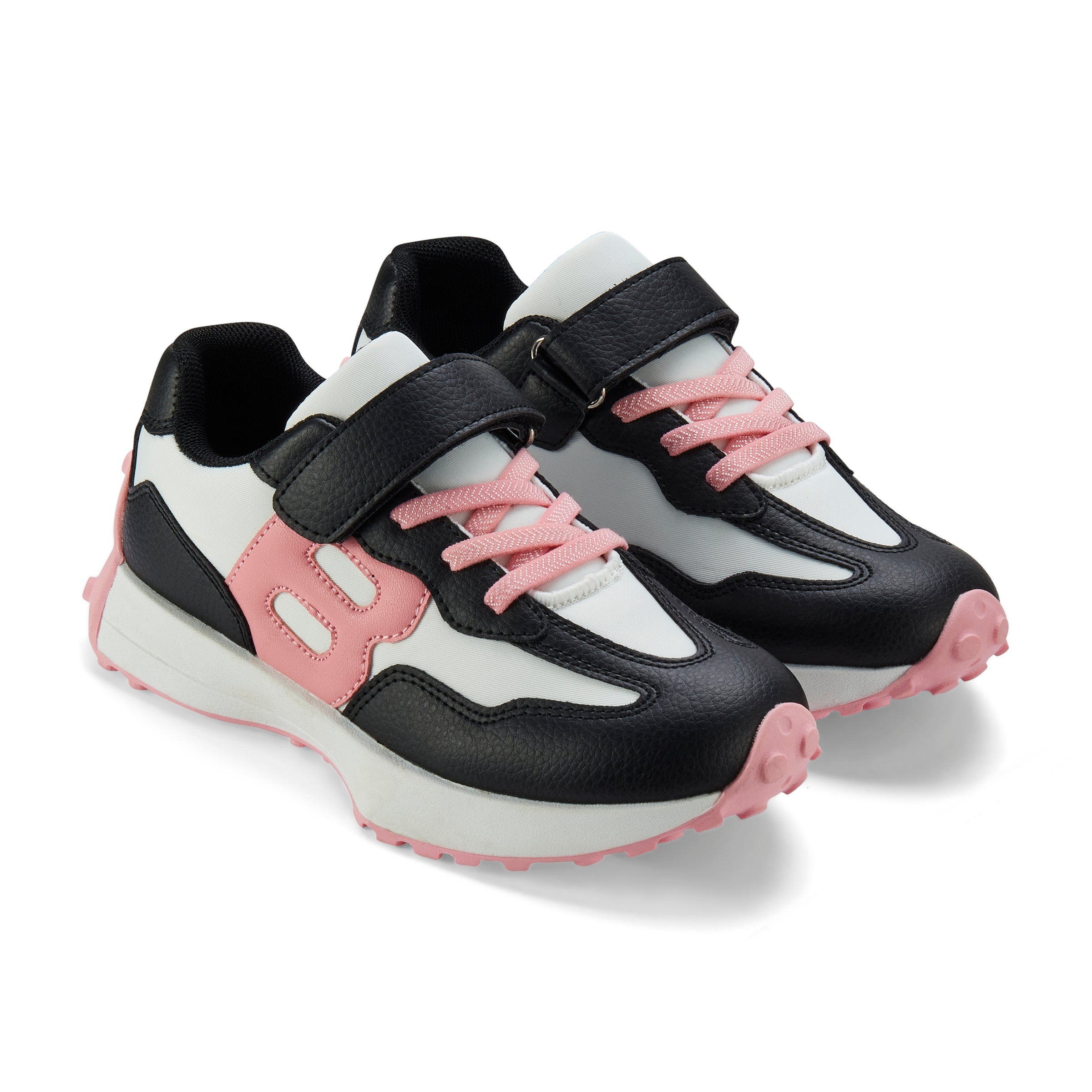 AW25 Bonini RUN Black Pink & White Sport Trainers