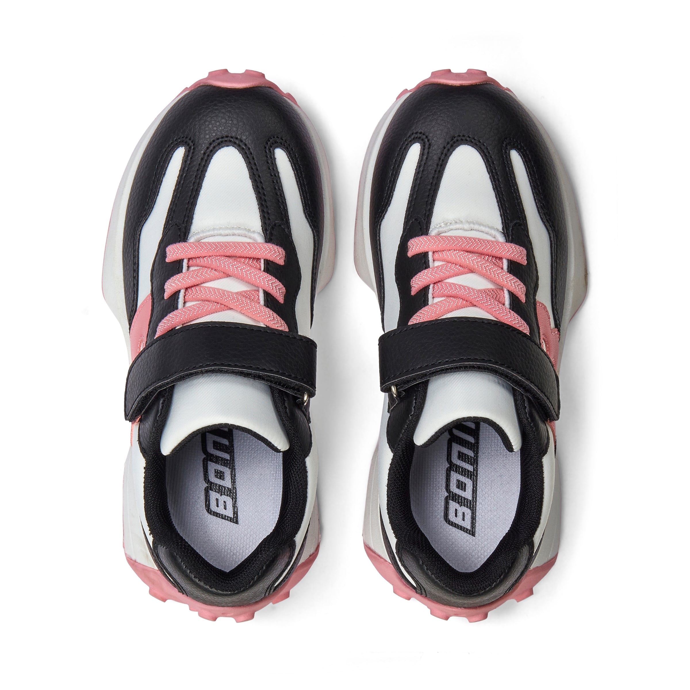 AW25 Bonini RUN Black Pink & White Sport Trainers