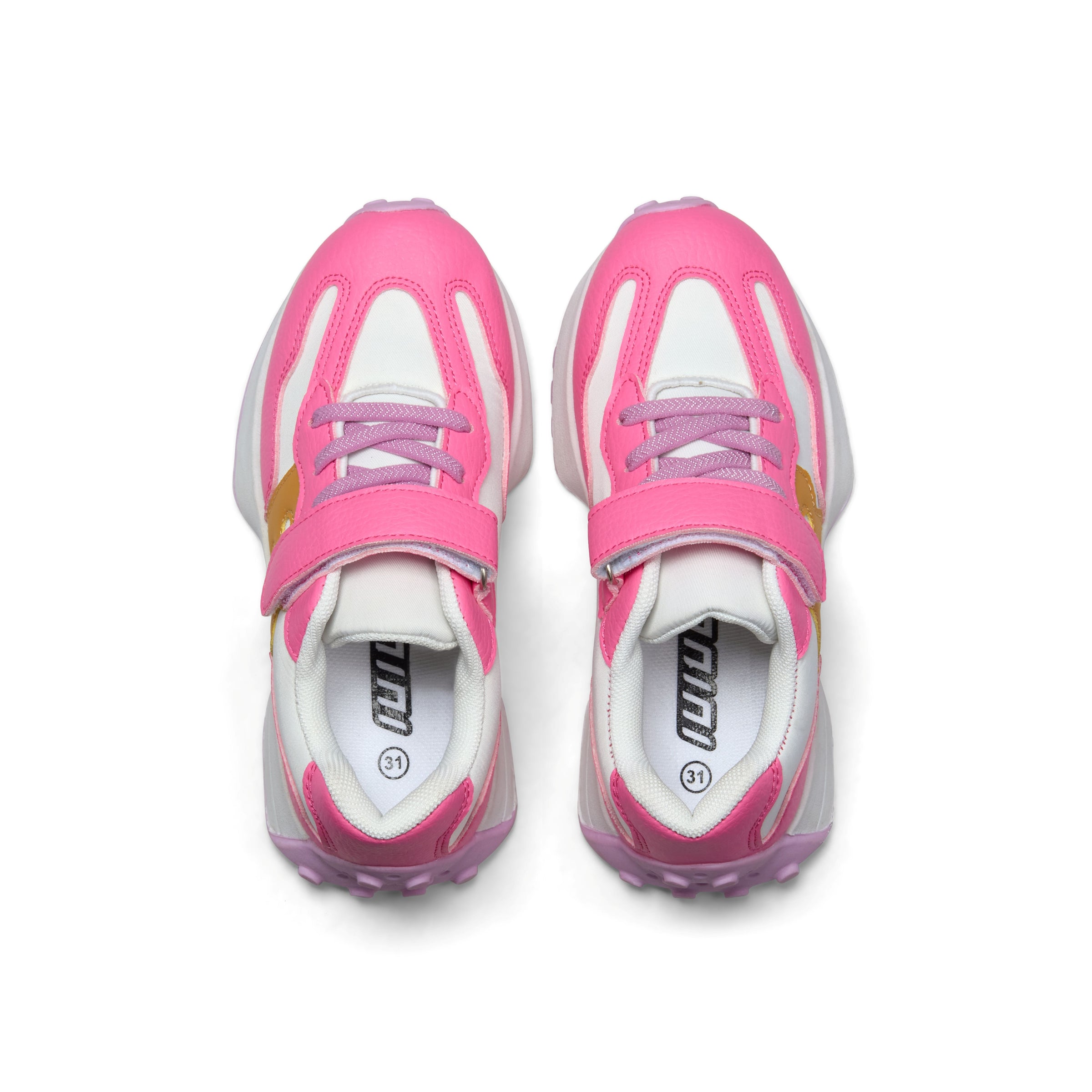 SS26 Bonini RUN Pink Multicoloured Logo Trainers