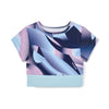 AW25 Bonini ENERGY Blue Printed Crop Sport Top