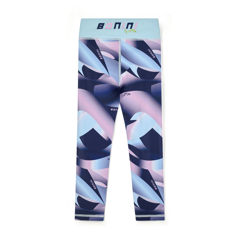 AW25 Bonini SPRINT Blue Printed Sport Leggings