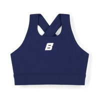 AW25 Bonini ASPIRE Navy & White Logo Crop Sport Top