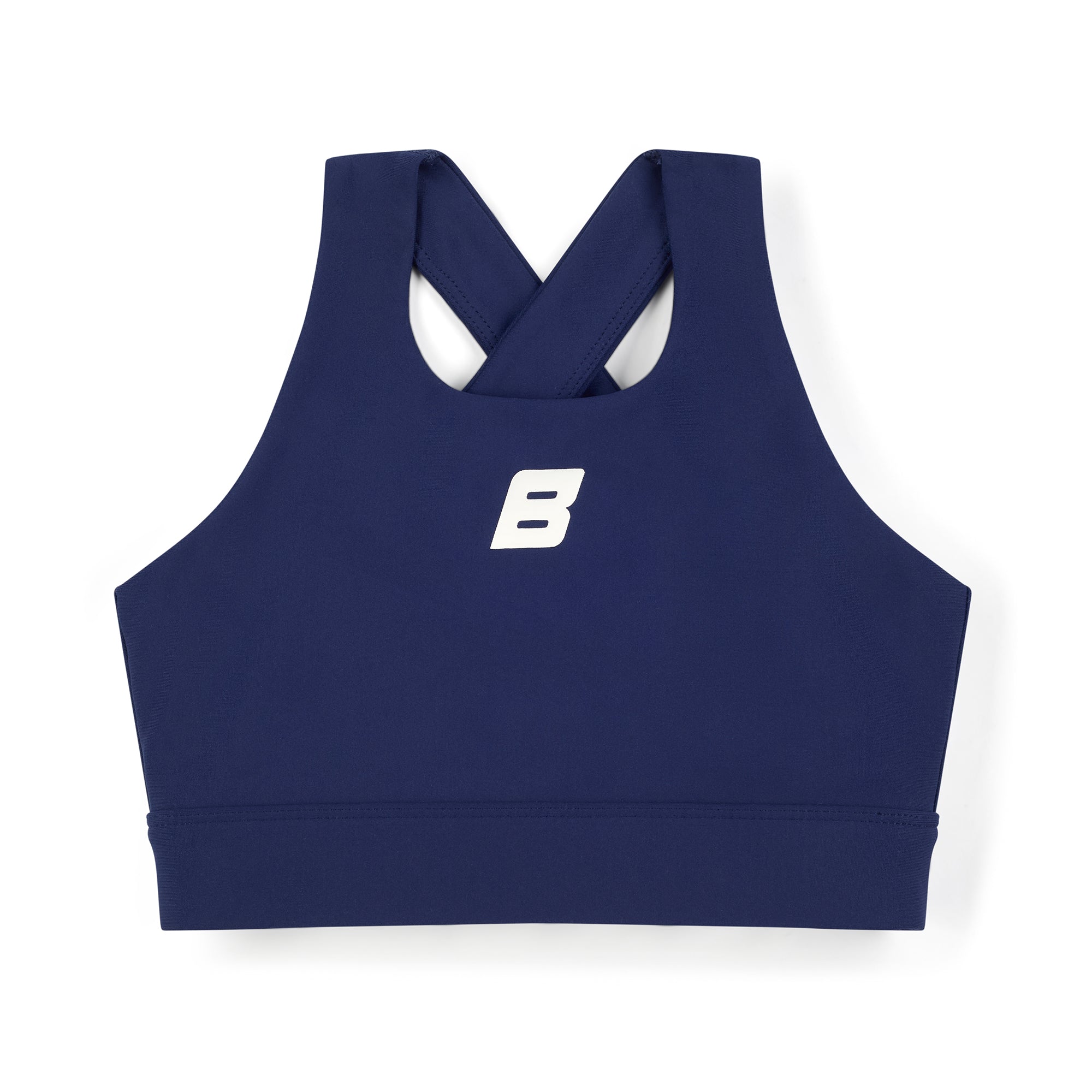 AW25 Bonini ASPIRE Navy & White Logo Crop Sport Top