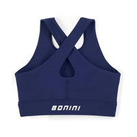 AW25 Bonini ASPIRE Navy & White Logo Crop Sport Top