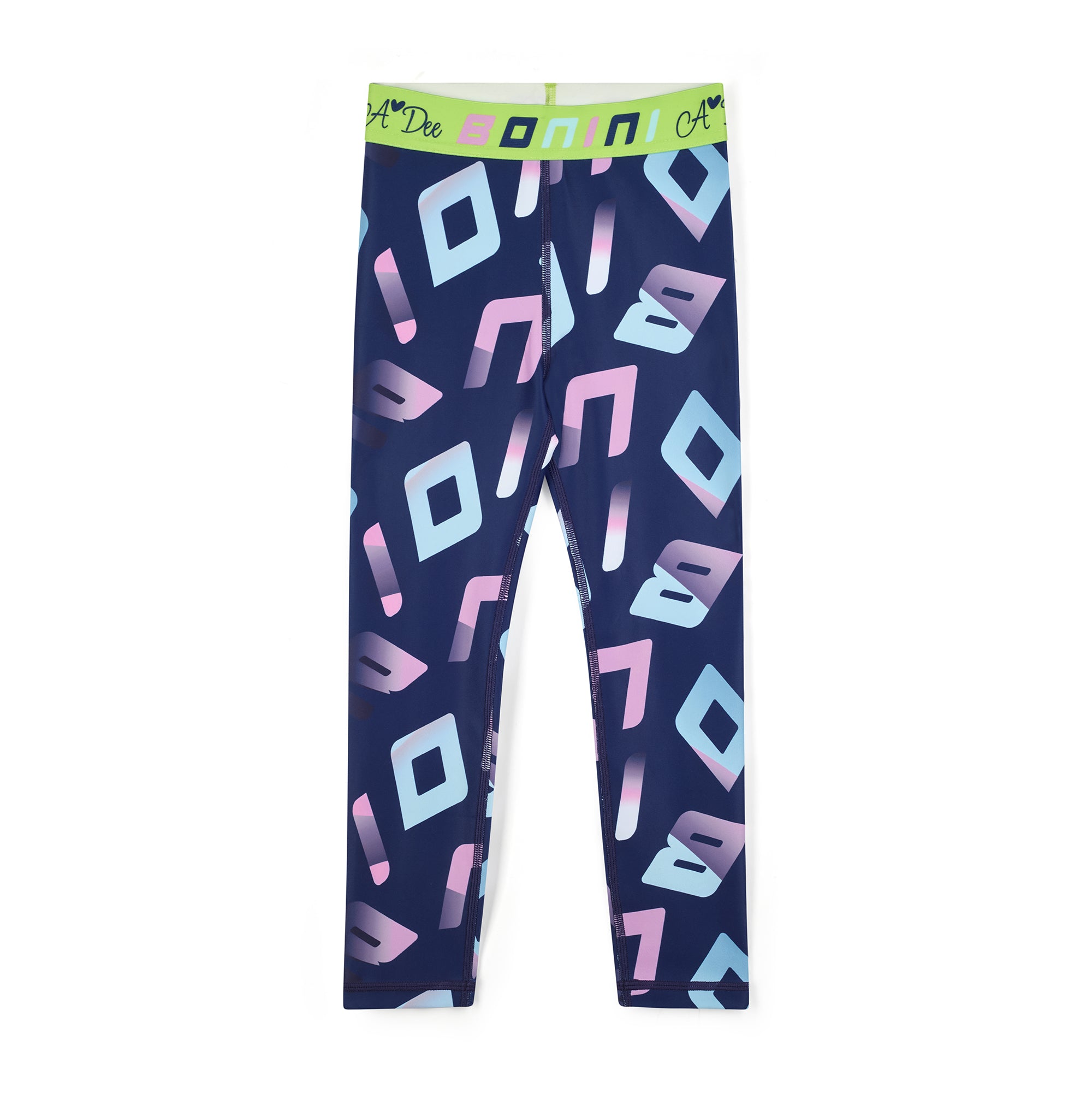 AW25 Bonini INSPIRE Navy Blue Tape Logo Leggings