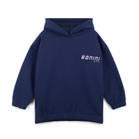 AW25 Bonini SPARKLE Navy Blue Oversized Logo Hoody