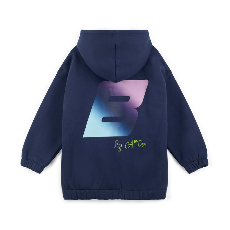 AW25 Bonini SPARKLE Navy Blue Oversized Logo Hoody