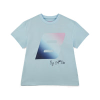 AW25 Bonini DYNAMIC Blue Oversized Logo T-Shirt
