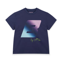 AW25 Bonini DYNAMIC Navy Blue Oversized Logo T-Shirt