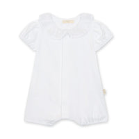 Baby Gi White Cotton Butterfly Frill Romper
