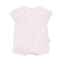 Baby Gi Pale Pink Cotton Butterfly Frill Romper