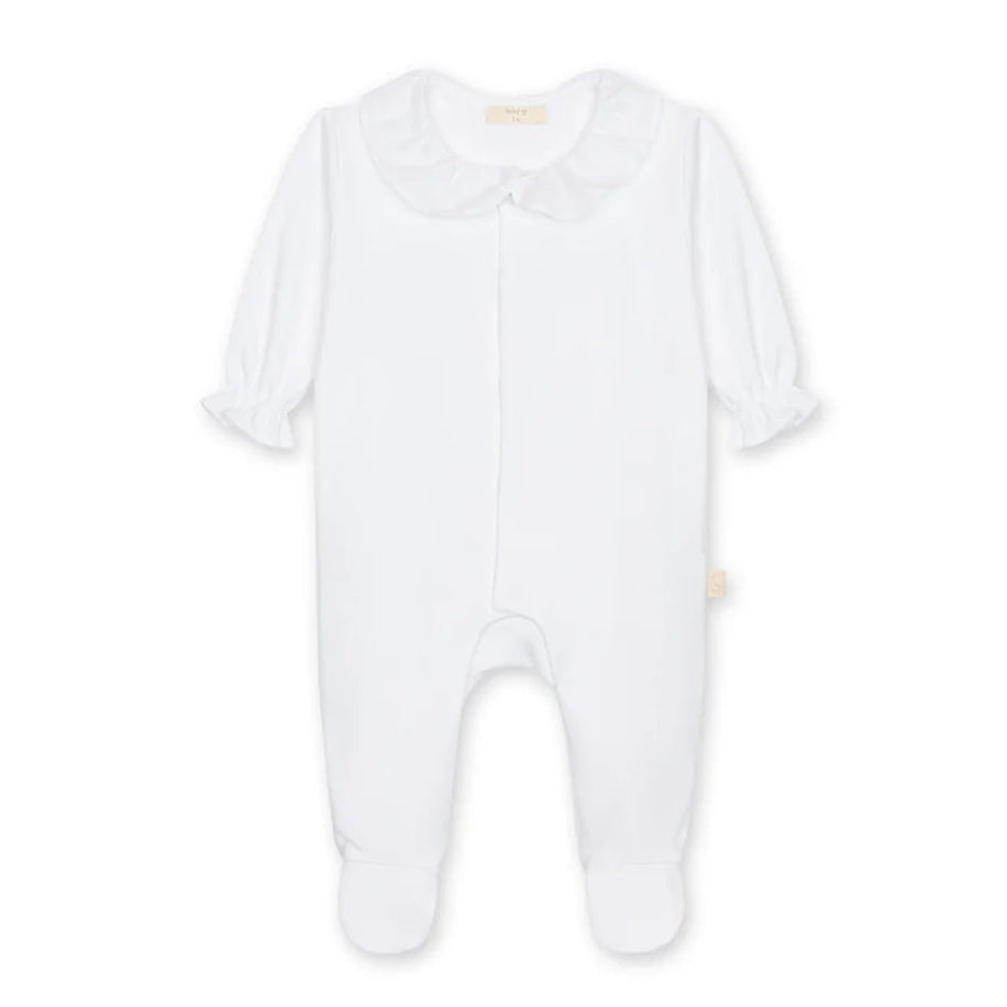 Baby Gi White Cotton Butterfly Frill Babygrow