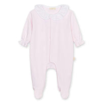 Baby Gi Pale Pink Cotton Butterfly Frill Babygrow