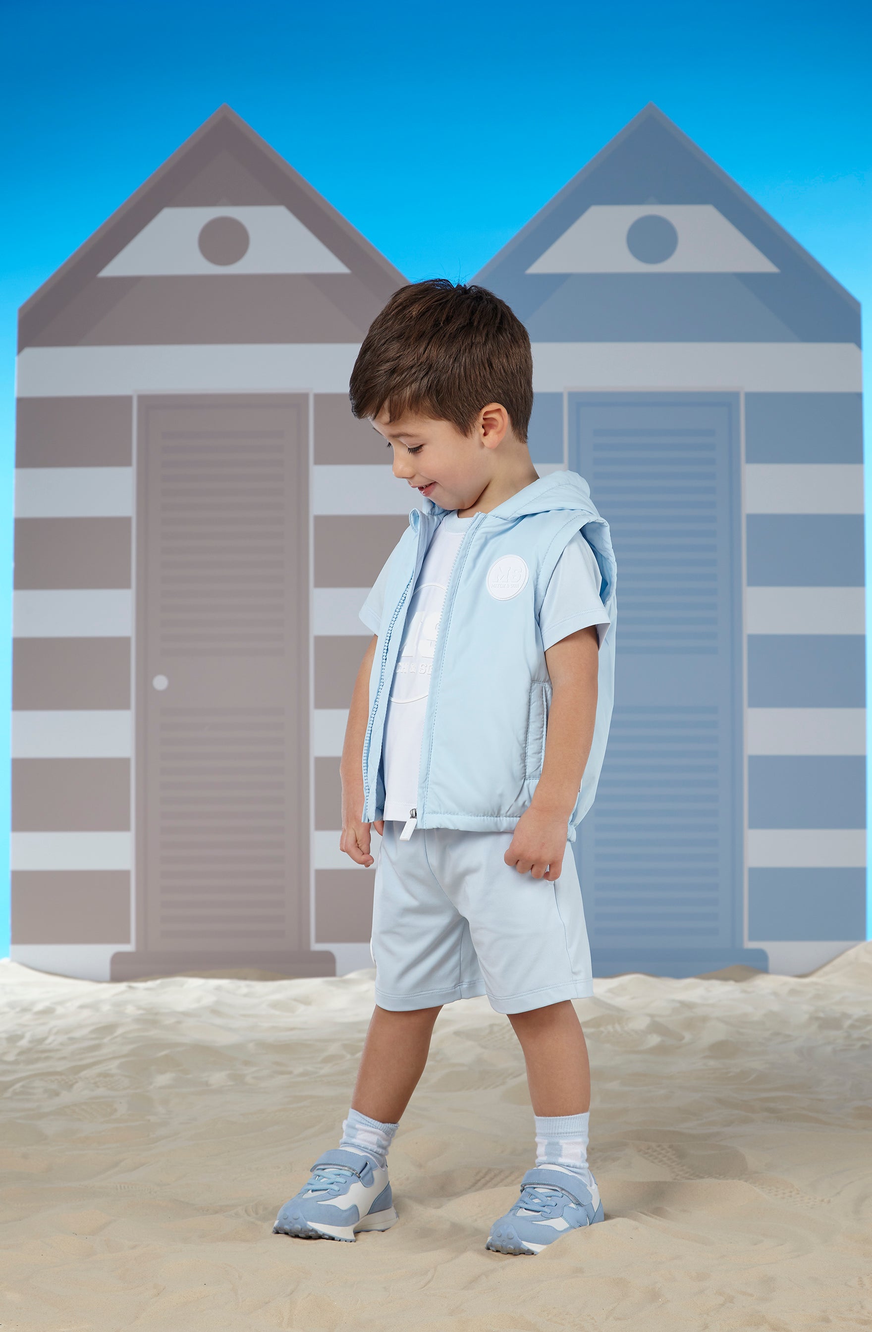 Mitch & Son TYLER Sky Blue Lightly Padded Gilet