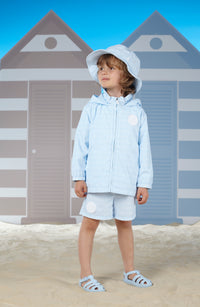 Mitch & Son TED Sky Blue Print Hooded Jacket
