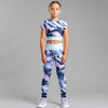 AW25 Bonini SPRINT Blue Printed Sport Leggings