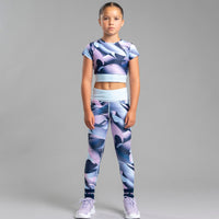 AW25 Bonini SPRINT Blue Printed Sport Leggings