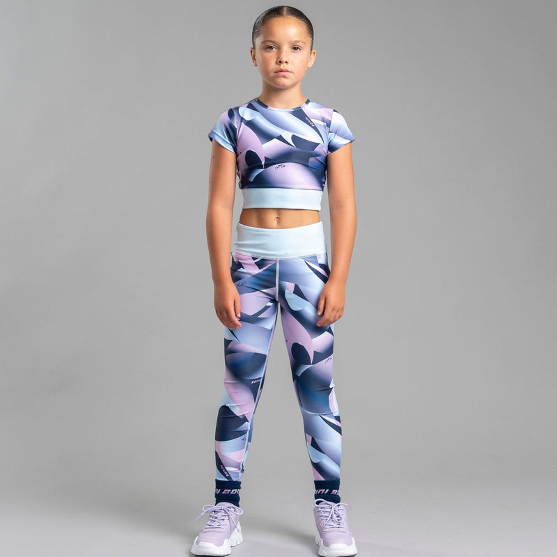 AW25 Bonini SPRINT Blue Printed Sport Leggings