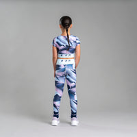 AW25 Bonini SPRINT Blue Printed Sport Leggings