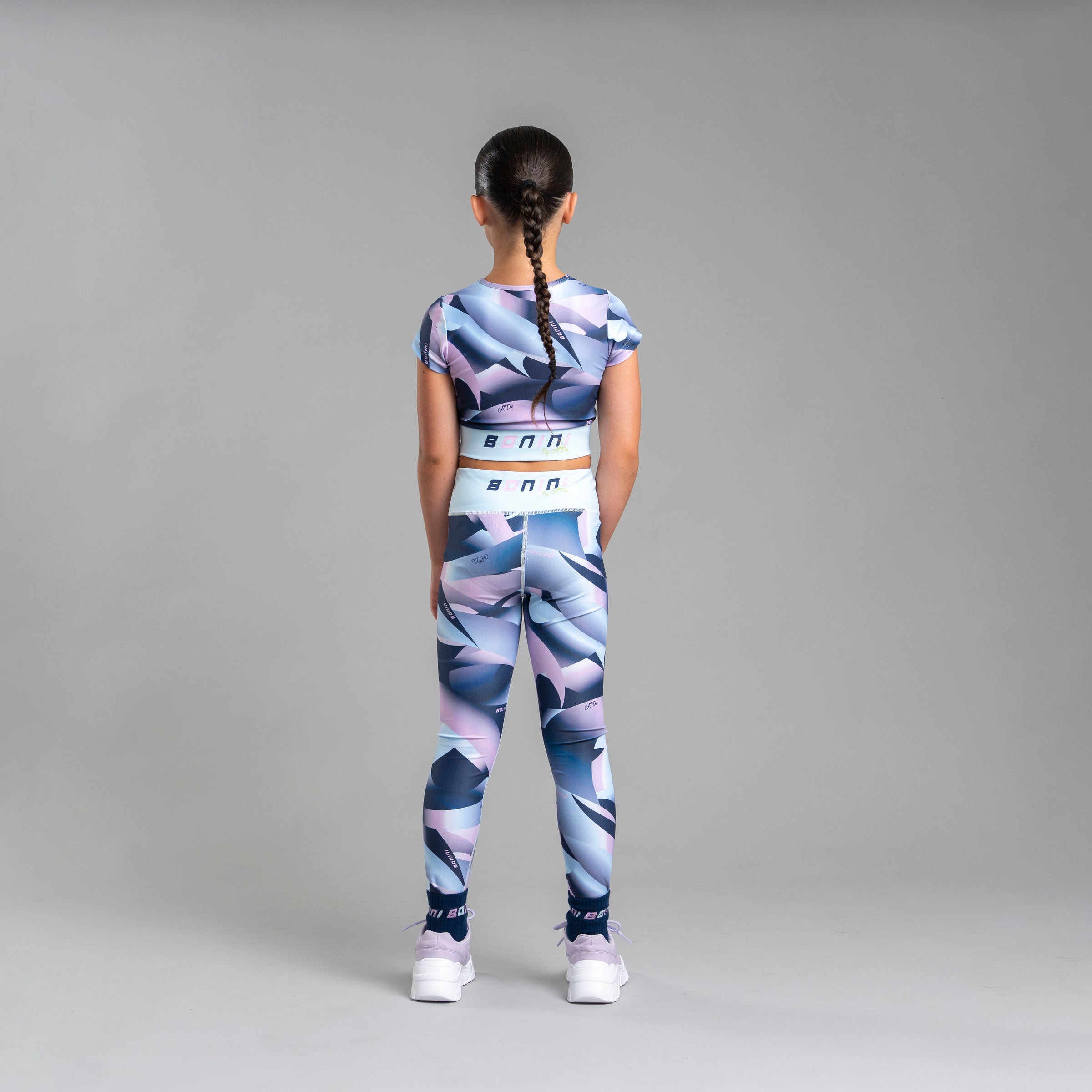 AW25 Bonini SPRINT Blue Printed Sport Leggings