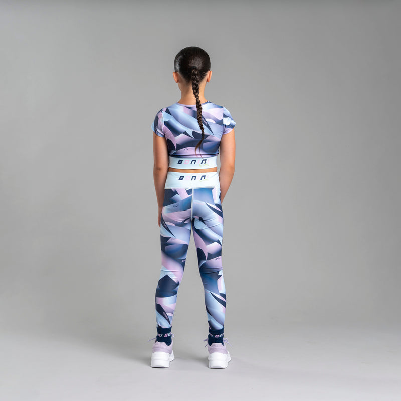 AW25 Bonini SPRINT Blue Printed Sport Leggings