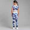 AW25 Bonini ENERGY Blue Printed Crop Sport Top