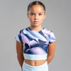 AW25 Bonini ENERGY Blue Printed Crop Sport Top