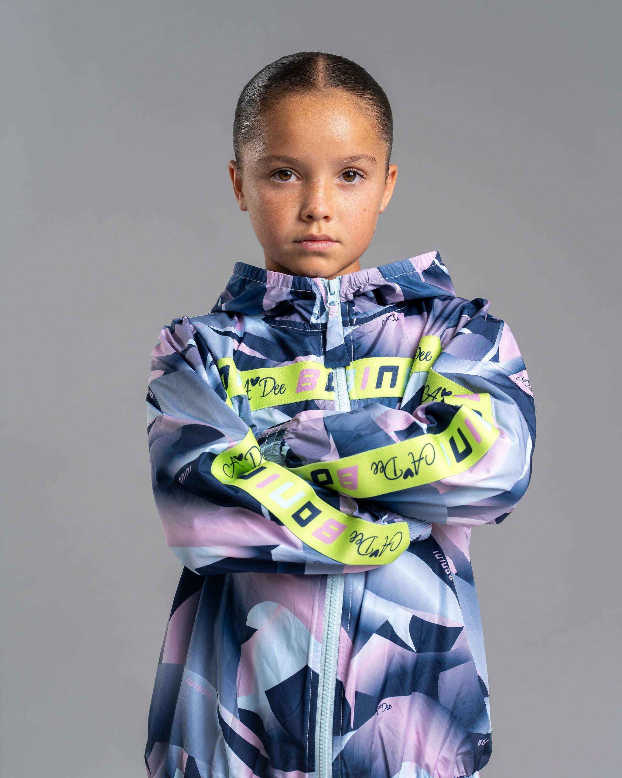 AW25 Bonini FUTURE Blue Purple & Green Tape Logo Jacket